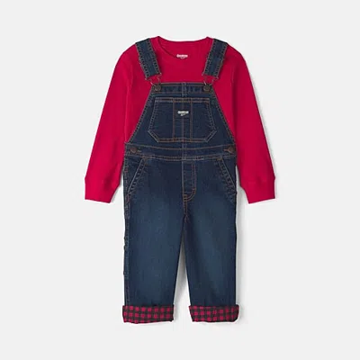 Oshkosh Babies' Toddler Boys Woven 2-pc. Overall Set In Blue