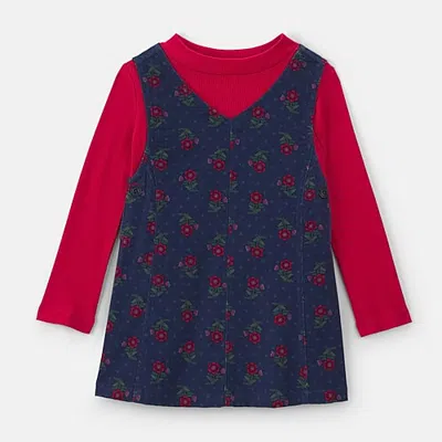 Oshkosh Babies' Toddler Girls Floral 2-pc. Dress Set In Blue