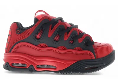 Pre-owned Osiris Men's  D3 2001 Sneakers In Red/black In Multi