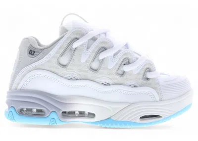 Pre-owned Osiris Men's  D3 2001 Sneakers In White/light Grey/blue