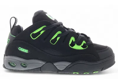 Pre-owned Osiris Men's  D3 E Sneakers In Black/charcoal/green