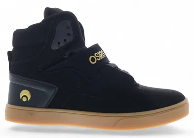 Pre-owned Osiris Men's  Rize Ultra Sneakers In Black/gold/gum In Multi