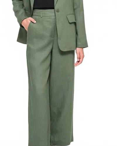 Osis Ava Linen Pants In Teal In Green