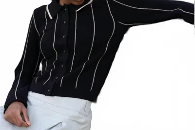 Osis Cardi Button Front Sweater In Black