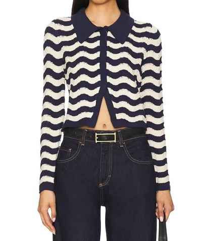 Osis Jasmine Stripe Sweater In Navy In Blue
