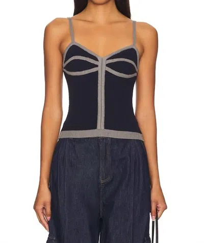 Osis Romi Tank Top In Navy In Blue