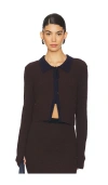 Osis Studio Jasmine Cardigan In Brown