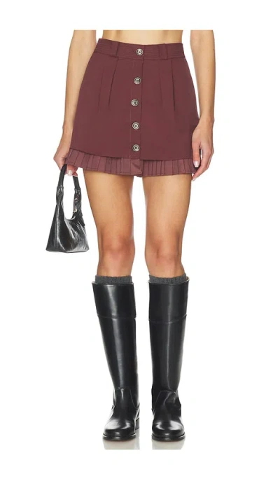 Osis Studio X Revolve Stacey Skirt In Burgundy