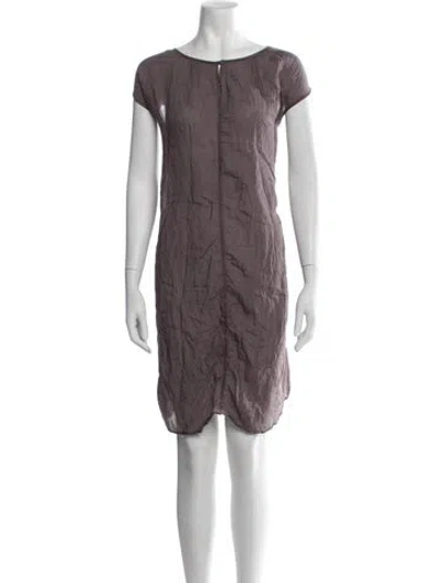 Pre-owned Oska Crew Neck Knee-length Dress In Purple
