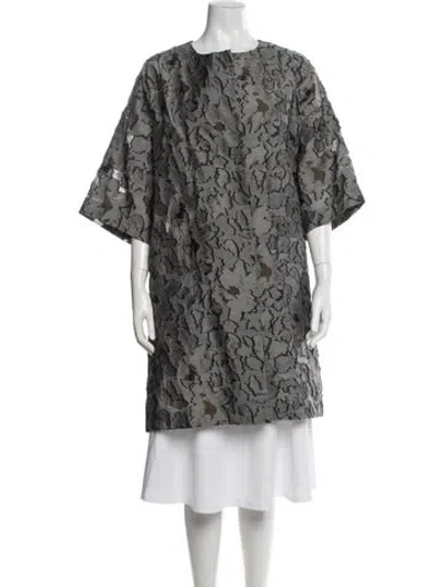 Pre-owned Oska Floral Print Jacket In Gray