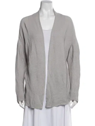 Pre-owned Oska Open Front Sweater In Grey/white