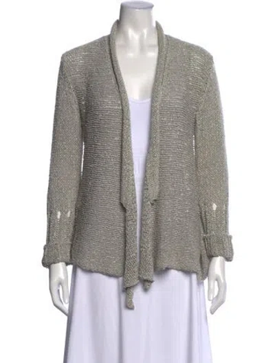 Pre-owned Oska Open Front Sweater In Neutral