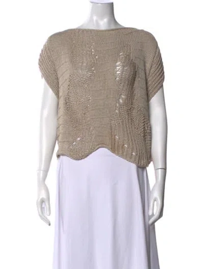 Pre-owned Oska Patterned Bateau Neckline Sweater In Neutrals