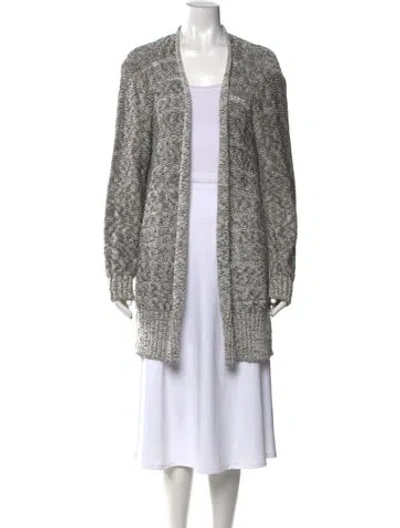 Pre-owned Oska Printed V-neck Sweater In Gray