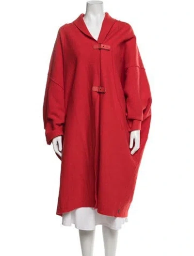 Pre-owned Oska Virgin Wool Coat In Red