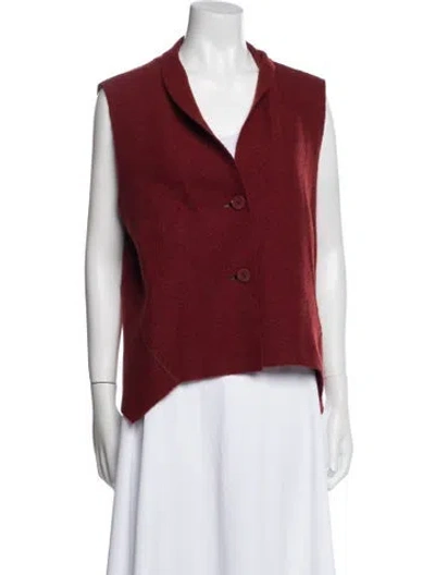 Pre-owned Oska Virgin Wool Vest In Red