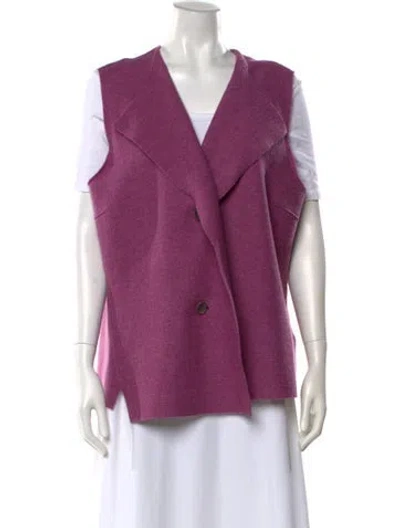 Pre-owned Oska Virgin Wool V-neck Sweater In Purple