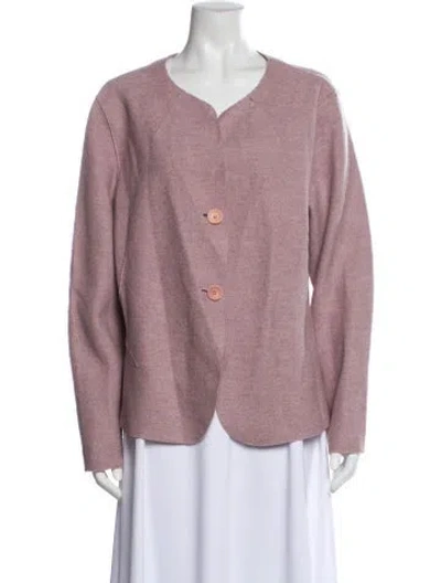 Pre-owned Oska Virgin Wool V-neck Sweater In Purple