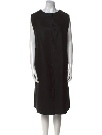 Pre-owned Oska Wool Midi Length Dress In Black