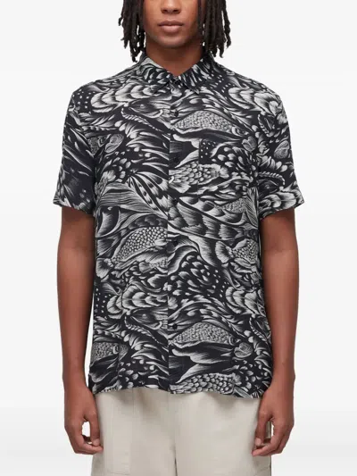 Osklen Abstract-pattern Print Short-sleeve Shirt In Black