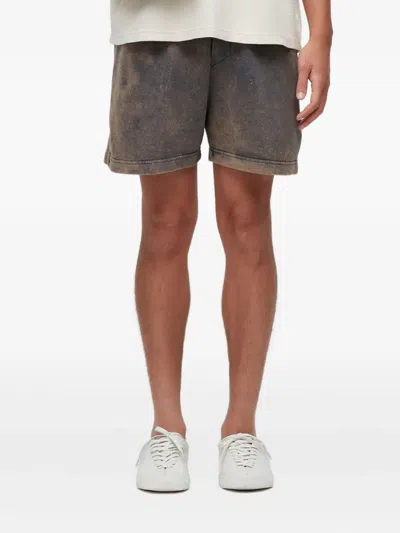 Osklen Acid-wash Drawstring Shorts In Gold