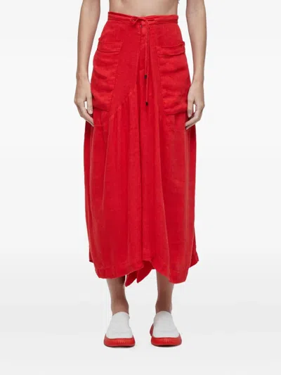 Osklen Ampla Drawstring Trousers In Red