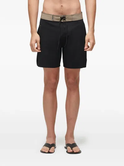 Osklen Apx Pro Drawstring-waistband Swim Shorts In Black