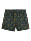 Osklen Aquaone Flex Peacock-pattern Swim Shorts In Blue