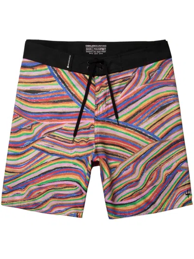 Osklen Aquaone Waves Bermuda Shorts In Multi