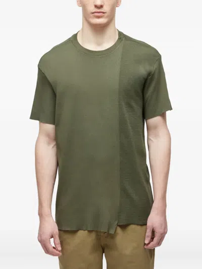 Osklen Asymmetric-seam Short-sleeve T-shirt In Green