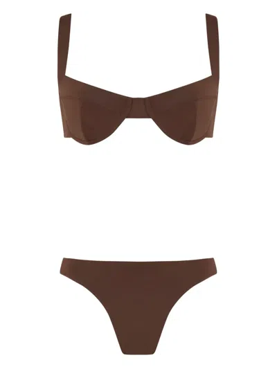 Osklen Basic Bikini Set In Brown