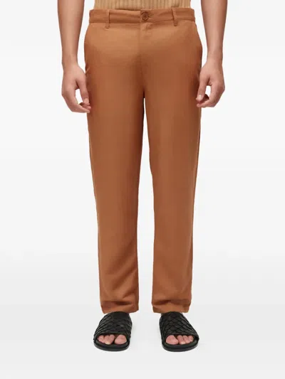 Osklen Belt-loop Trousers In Brown