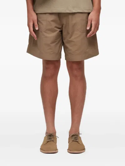Osklen Belted Flap-pocket Shorts In Brown