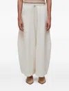 Osklen Bordado Concha Shell-embroidered Drawstring Trousers In White