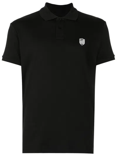 Osklen Brasão Cotton Polo Shirt In Schwarz