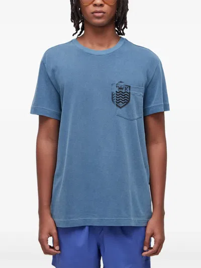 Osklen Brasão Pocket-embellished T-shirt In Blue