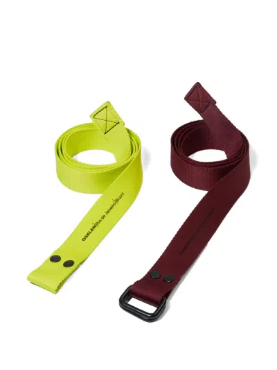 Osklen Buckle Strap Belt (set Of Two) In Multi
