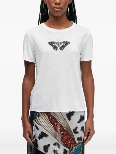 Osklen Butterfly-print T-shirt In White