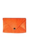 Osklen Buttoned Flap Wallet In Orange
