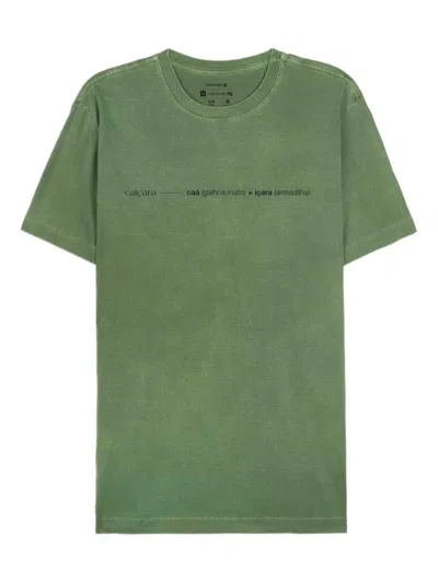 Osklen Caiçara-text T-shirt In Green