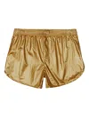 Osklen Carnaval Ii Metallic-finish Shorts In Gold