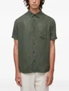 Osklen Classic Linen Shirt In Green
