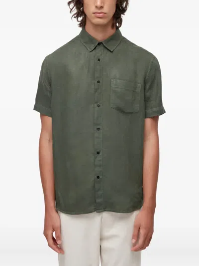 Osklen Classic Linen Shirt In Green