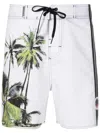Osklen Coconut Trees Bermuda Swim Shorts In Neutrals
