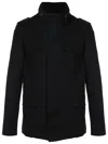 Osklen Concealed-fastening Hooded Jacket In Black