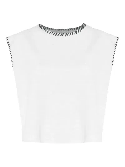 Osklen Contrast-stitching Top In White