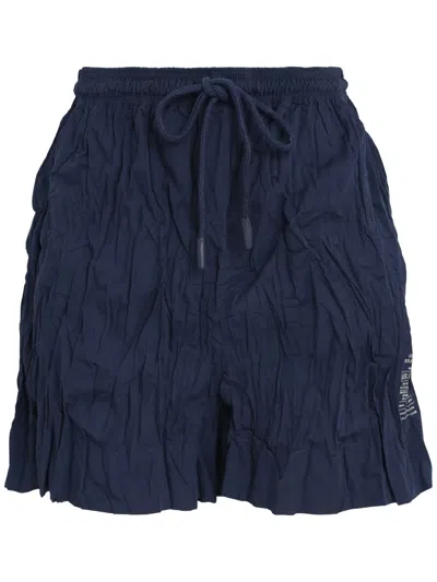 Osklen Crease-effect Shorts In Blue