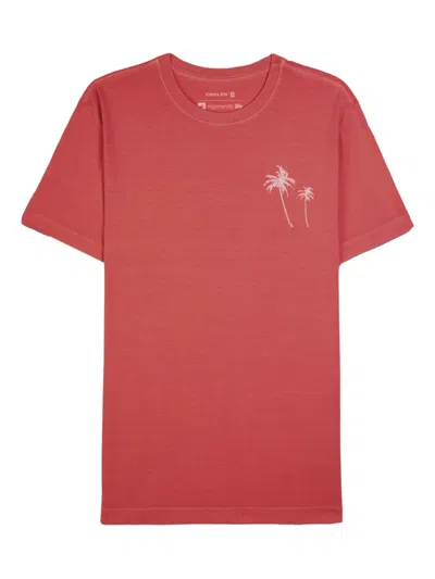 Osklen Crew-neck Graphic-detail T-shirt In Red