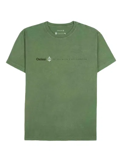 Osklen Crew-neck Graphic-print T-shirt In Green