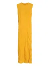 Osklen Crinkled-finish Maxi Dress In Yellow